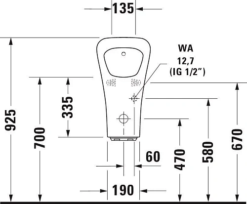 Писсуар Duravit DuraStyle 2806310007 30 см белый Писсуар Duravit DuraStyle 2806310007 30 см белый