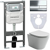 Картинка анонса товара «комплект унитаза ceramica nova balearica rimless cn6000 c шумоизоляцией cn1000 инсталляцией envision клавишей смыва flat хром и креплениями cn1002ch»