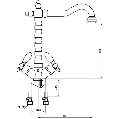 Смеситель для кухни Kaiser Vincent 31033-1 Смеситель для кухни Kaiser Vincent 31033-1