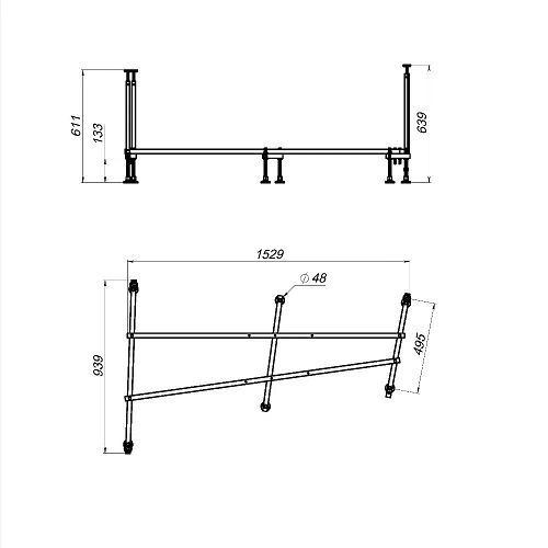 Каркас для ванны AM.PM Spirit W72A-160-100W-R2 160х100 Каркас для ванны AM.PM Spirit W72A-160-100W-R2 160х100