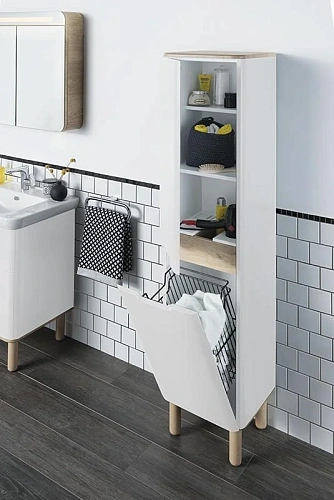 Шкаф-пенал Vitra Sento 40 см 60842 матовый белый, правый Шкаф-пенал Vitra Sento 40 см 60842 матовый белый, правый