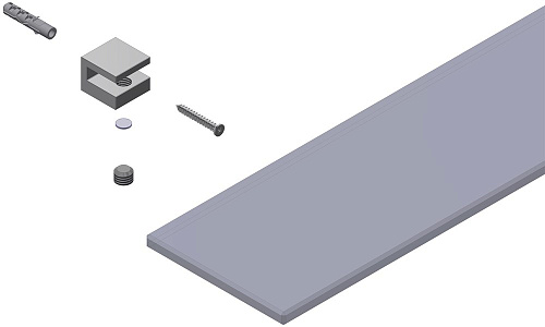 Полка STWORKI Glass Shelf 60 полкодержатели хром 440735 Полка STWORKI Glass Shelf 60 полкодержатели хром 440735