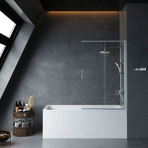 Акриловая ванна AM.PM Inspire V2.0 180x80 WK52EB с душевой системой, шторкой и аксессуарами Акриловая ванна AM.PM Inspire V2.0 180x80 WK52EB с душевой системой, шторкой и аксессуарами