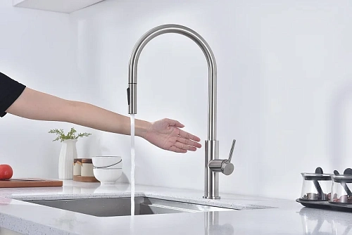 Смеситель для кухни Paulmark Senso брашированная сталь Se215180-BS Смеситель для кухни Paulmark Senso брашированная сталь Se215180-BS