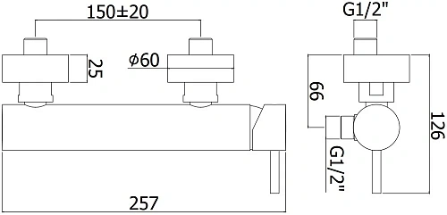 Смеситель для душа Paffoni Light LIG168CR Смеситель для душа Paffoni Light LIG168CR