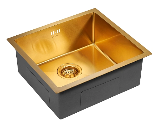 Кухонная мойка Paulmark GERBERG 48 UNI, PM254844-BG, брашированное золото, 480х440мм Кухонная мойка Paulmark GERBERG 48 UNI, PM254844-BG, брашированное золото, 480х440мм