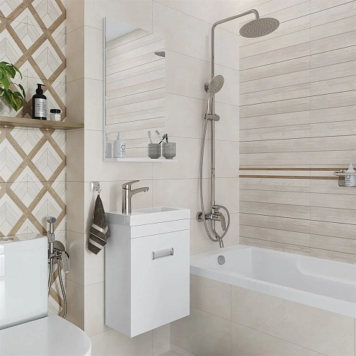 Комплект мебели DIWO Псков 40 , белая, в современном стиле, подвесная (комплект, гарнитур) 460601 Комплект мебели DIWO Псков 40 , белая, в современном стиле, подвесная (комплект, гарнитур) 460601