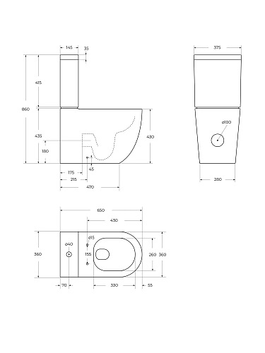 Чаша напольного унитаза CEZARES STYLUS-TOR CZR-538-CP-TOR/SC со смывом TORNADO с сиденьем Чаша напольного унитаза CEZARES STYLUS-TOR CZR-538-CP-TOR/SC со смывом TORNADO с сиденьем