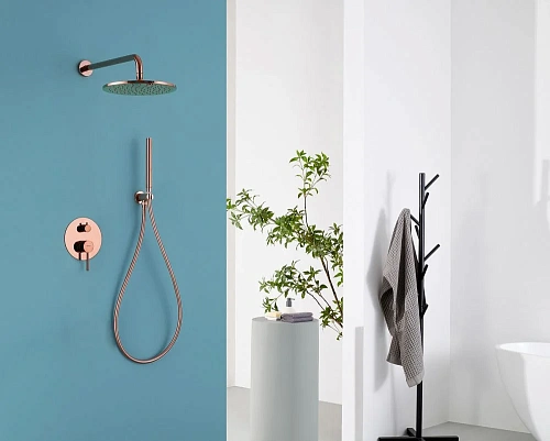 Душевая система ABBER Wasser Kreis AF8118RG скрытого монтажа без излива, розовое золото Душевая система ABBER Wasser Kreis AF8118RG скрытого монтажа без излива, розовое золото