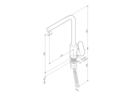 Смеситель для кухни AM.PM Like F8005011 сатин Смеситель для кухни AM.PM Like F8005011 сатин