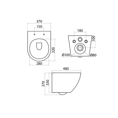 Унитаз подвесной IDDIS (BLARDSEi25) безободковый Унитаз подвесной IDDIS (BLARDSEi25) безободковый