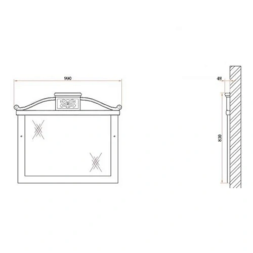 Зеркало BelBagno Primavera BB45S/PBA Bianco Antico Зеркало BelBagno Primavera BB45S/PBA Bianco Antico