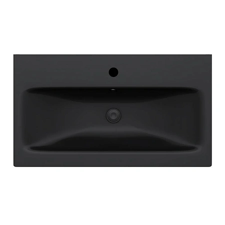 Раковина AM.PM Gem M90WCC0752BM мебельная, керамическая, 75 см, встраиваемая, черный матовый Раковина AM.PM Gem M90WCC0752BM мебельная, керамическая, 75 см, встраиваемая, черный матовый