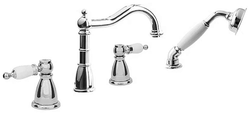 Смеситель на борт ванны Boheme FLORA 396-FL на 4 отверстия, хром Смеситель на борт ванны Boheme FLORA 396-FL на 4 отверстия, хром