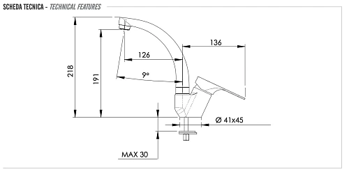 Смеситель для кухни Remer Class Line L42C Смеситель для кухни Remer Class Line L42C