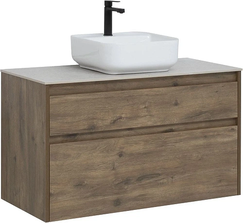 Тумба под раковину Aquanet Nova Lite 100 дуб рустикальный (2 ящика) 00249521 Тумба под раковину Aquanet Nova Lite 100 дуб рустикальный (2 ящика) 00249521