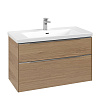Картинка анонса товара «тумба под раковину villeroy &amp; boch subway 3.0 с подсветкой nordic oak / nordic oak c570l0vj»