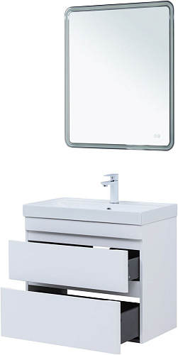 Тумба под раковину Aquanet Слим 70 00346048 белый сатин Тумба под раковину Aquanet Слим 70 00346048 белый сатин