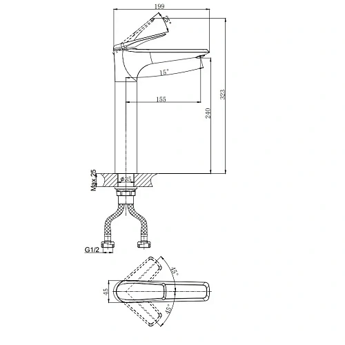 Смеситель для раковины RUSH Nevis (NE1735-11blаск) Смеситель для раковины RUSH Nevis (NE1735-11blаск)
