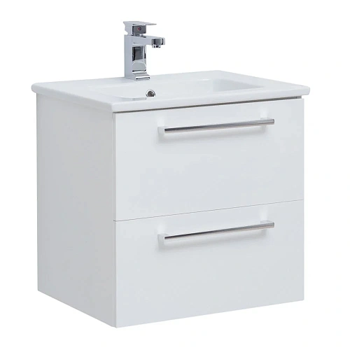 Тумба под раковину DREJA GIO, 60 см, подвесная, 2 ящика, белый глянец 77.0101W Тумба под раковину DREJA GIO, 60 см, подвесная, 2 ящика, белый глянец 77.0101W