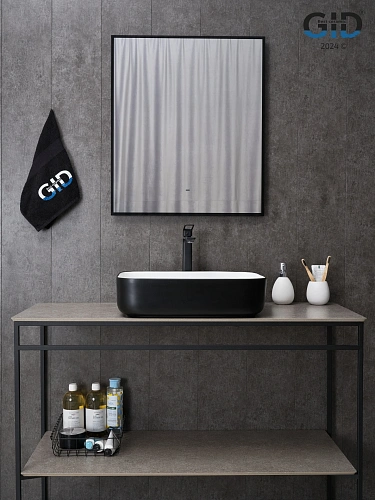 Раковина Gid Nc366 52205 накладная белая / черная 50x39x13 Раковина Gid Nc366 52205 накладная белая / черная 50x39x13