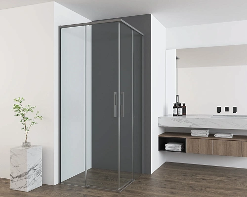 Душевой уголок Vincea Ultima VSS-7UL8090CLGM 800x900 вороненая сталь, стекло прозрачное Душевой уголок Vincea Ultima VSS-7UL8090CLGM 800x900 вороненая сталь, стекло прозрачное