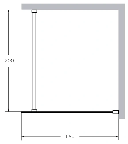 Душевая перегородка CEZARES LIBERTA-L-1-115-120-C-NERO 115см стекло прозрачное, профиль черный Душевая перегородка CEZARES LIBERTA-L-1-115-120-C-NERO 115см стекло прозрачное, профиль черный