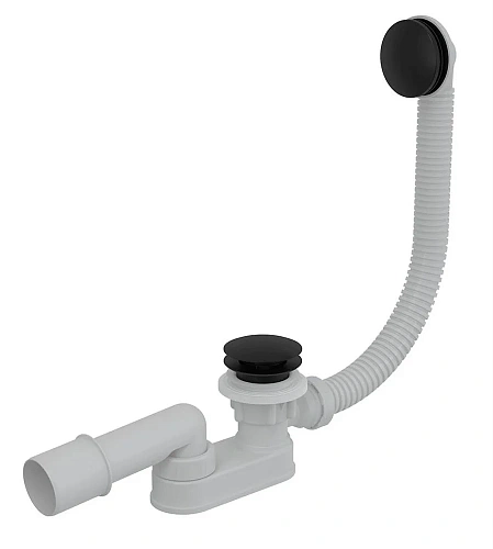 Слив-перелив AlcaPlast A507BLACK-80 удлиненный click/clak черный матовый Слив-перелив AlcaPlast A507BLACK-80 удлиненный click/clak черный матовый