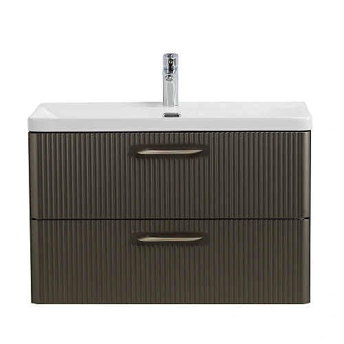 Тумба под раковину BelBagno DUE-800-2C-SO-GM-P подвесная, оружейная сталь, 800x422x500 Тумба под раковину BelBagno DUE-800-2C-SO-GM-P подвесная, оружейная сталь, 800x422x500