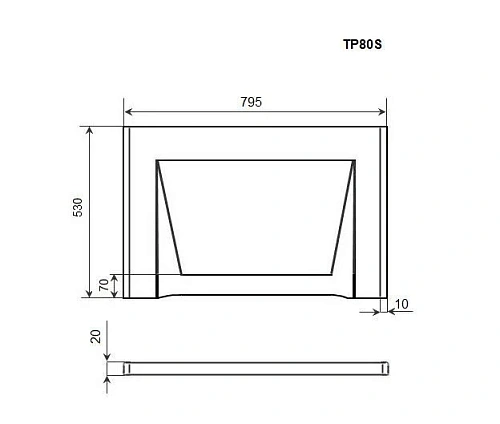Экран для ванны торцевой Timo TP80S 79,5 см Экран для ванны торцевой Timo TP80S 79,5 см