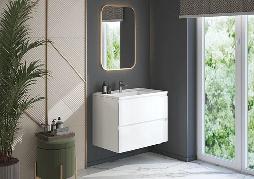 Тумба с раковиной Эстет Quadro ФР-00017331 850х500 подвесная 2 ящика Тумба с раковиной Эстет Quadro ФР-00017331 850х500 подвесная 2 ящика