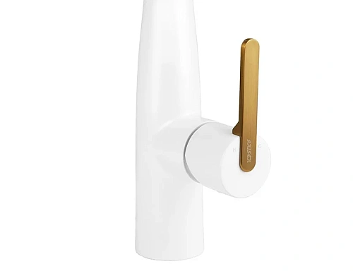 Смеситель для кухни Kaiser Claro 22144-4 Белый матовый/Золото Смеситель для кухни Kaiser Claro 22144-4 Белый матовый/Золото