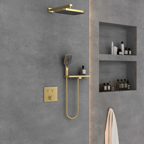 Душевая система Vincea VSFW-4211RBG встраиваемая, 2 режима, брашированное золото Душевая система Vincea VSFW-4211RBG встраиваемая, 2 режима, брашированное золото