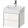 Картинка анонса товара «тумба под раковину duravit xsquare xs416002222 подвесная 48 см белая глянцевый»