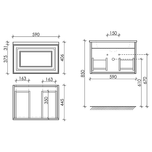 Тумба под раковину Sancos Very VR60W bianco Тумба под раковину Sancos Very VR60W bianco
