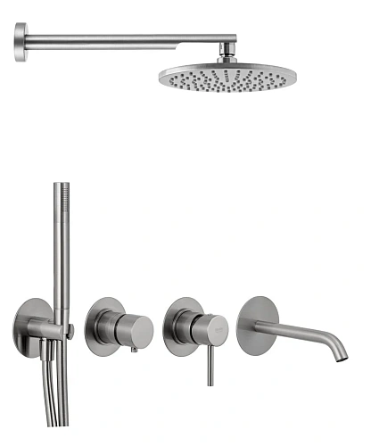Душевая система Remer X Style X96D3SETXV, сталь Душевая система Remer X Style X96D3SETXV, сталь
