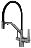 Смеситель для кухни Raglo R80.62.09 с гибким изливом с подключением к фильтру, графит