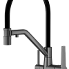 Смеситель для кухни Raglo R80.62.09 с гибким изливом с подключением к фильтру, графит Смеситель для кухни Raglo R80.62.09 с гибким изливом с подключением к фильтру, графит