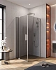 Душевой уголок CEZARES SLIDER-AH-1-100-80/90-GRIGIO-Cr 80-90x100см стекло тонированное (графит), профиль хром