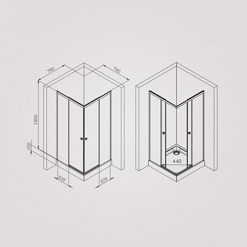 Душевой уголок AM.PM X-Joy W94G-403-8080-BT1K раздвижные двери 80x80 профиль черный матовый, стекло прозрачное Душевой уголок AM.PM X-Joy W94G-403-8080-BT1K раздвижные двери 80x80 профиль черный матовый, стекло прозрачное