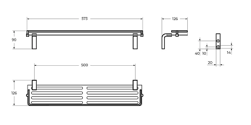 Полка CEZARES ULTIMA CZR-F-8929 хром Полка CEZARES ULTIMA CZR-F-8929 хром