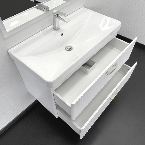 Тумба с раковиной Comforty Ангара-90П 00-00017872 белый матовый раковина Comforty 4490 Тумба с раковиной Comforty Ангара-90П 00-00017872 белый матовый раковина Comforty 4490