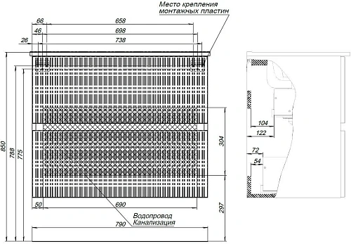 Тумба под раковину Aquanet Джейн 80 маренго 00313302 напольная/подвесная Тумба под раковину Aquanet Джейн 80 маренго 00313302 напольная/подвесная
