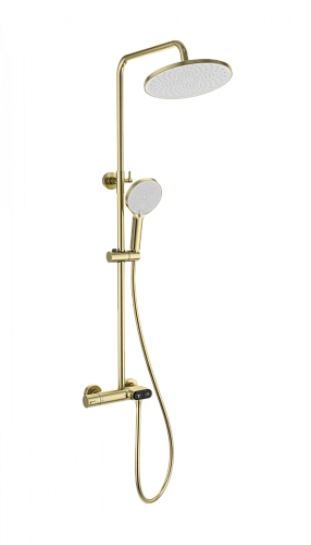 Душевая система Wonzon & Woghand с термостатом, брашированное золото (WW-B2091-A-BG) Душевая система Wonzon & Woghand с термостатом, брашированное золото (WW-B2091-A-BG)