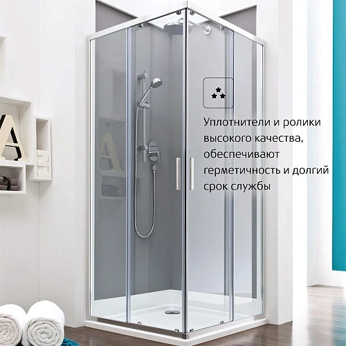 Душевой уголок Roca Town-N 2L2 900x900X1950 мм, прозрачное стекло, хром MP2609012M Душевой уголок Roca Town-N 2L2 900x900X1950 мм, прозрачное стекло, хром MP2609012M