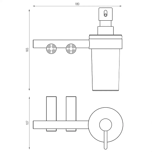 Дозатор жидкого мыла ABBER Osten 316 AA1859BGG оружейная сталь брашированная Дозатор жидкого мыла ABBER Osten 316 AA1859BGG оружейная сталь брашированная