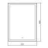 Зеркало AQUAme AQM9105 600х800 с подсветкой и подогревом Зеркало AQUAme AQM9105 600х800 с подсветкой и подогревом