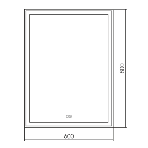 Зеркало AQUAme AQM9105 600х800 с подсветкой и подогревом Зеркало AQUAme AQM9105 600х800 с подсветкой и подогревом