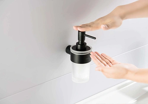 Дозатор жидкого мыла Aquatek ЛИРА AQ4405MB черный матовый Дозатор жидкого мыла Aquatek ЛИРА AQ4405MB черный матовый