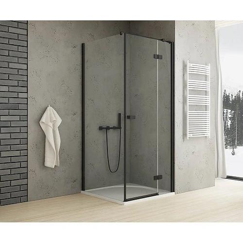 Душевой уголок NEW TRENDY REFLEXA BLACK R 100x110x200 EXK-1339/EXK-0298 (черный) Душевой уголок NEW TRENDY REFLEXA BLACK R 100x110x200 EXK-1339/EXK-0298 (черный)